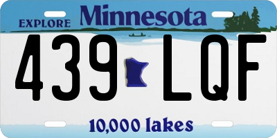 MN license plate 439LQF