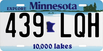 MN license plate 439LQH