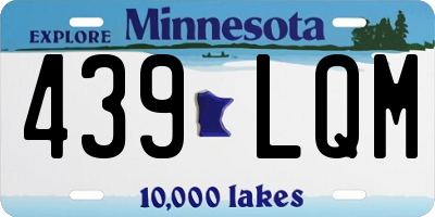 MN license plate 439LQM