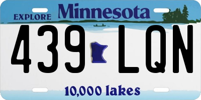 MN license plate 439LQN