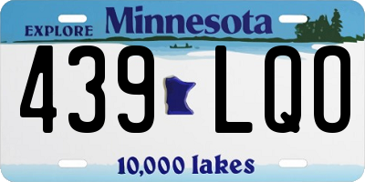 MN license plate 439LQO
