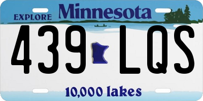 MN license plate 439LQS