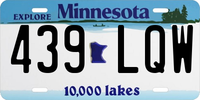 MN license plate 439LQW