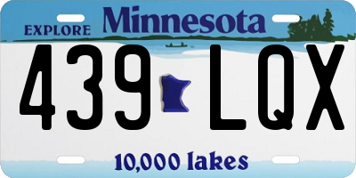 MN license plate 439LQX
