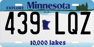MN license plate 439LQZ