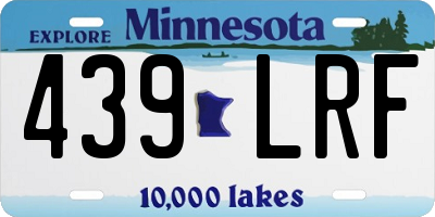 MN license plate 439LRF