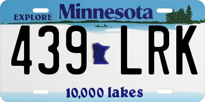 MN license plate 439LRK