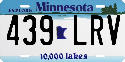 MN license plate 439LRV
