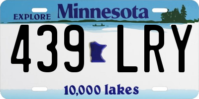 MN license plate 439LRY