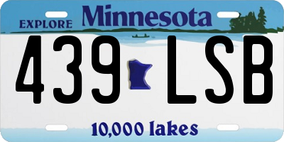 MN license plate 439LSB