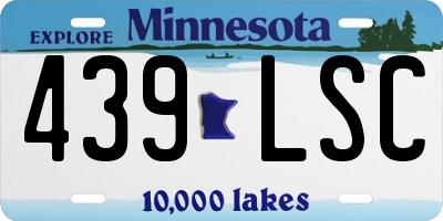 MN license plate 439LSC