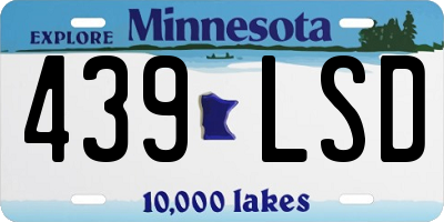 MN license plate 439LSD