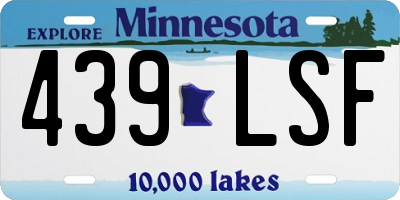 MN license plate 439LSF