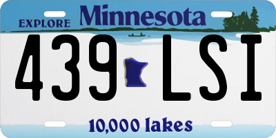 MN license plate 439LSI