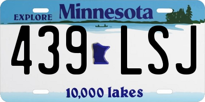 MN license plate 439LSJ