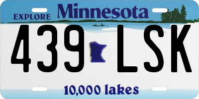 MN license plate 439LSK