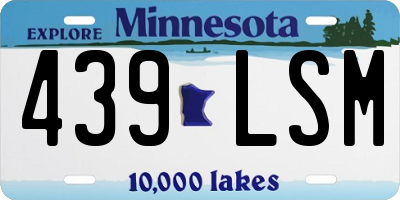 MN license plate 439LSM