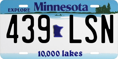MN license plate 439LSN