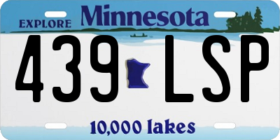 MN license plate 439LSP