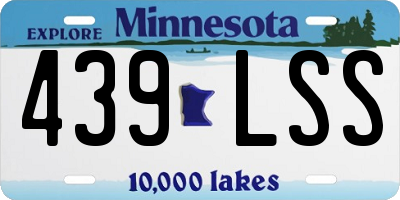 MN license plate 439LSS