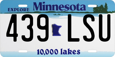 MN license plate 439LSU