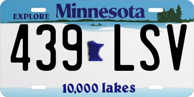 MN license plate 439LSV