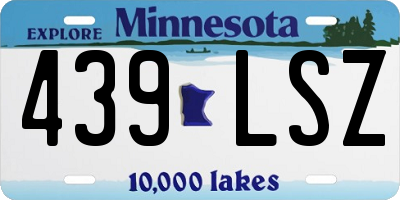 MN license plate 439LSZ