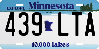 MN license plate 439LTA