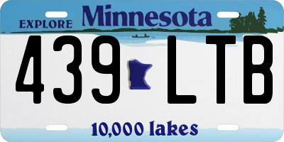 MN license plate 439LTB
