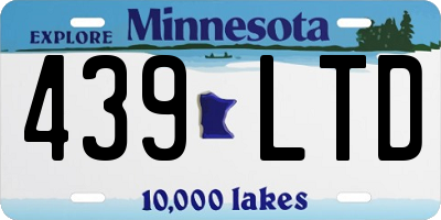 MN license plate 439LTD