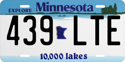 MN license plate 439LTE