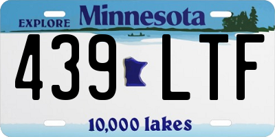 MN license plate 439LTF