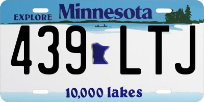 MN license plate 439LTJ