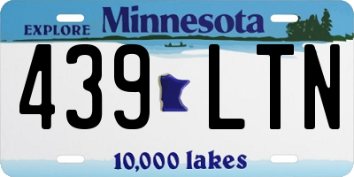 MN license plate 439LTN