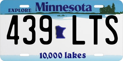 MN license plate 439LTS