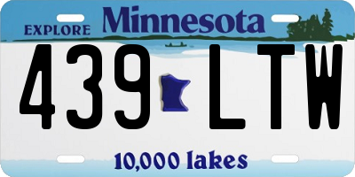 MN license plate 439LTW