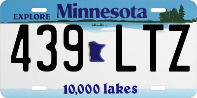 MN license plate 439LTZ