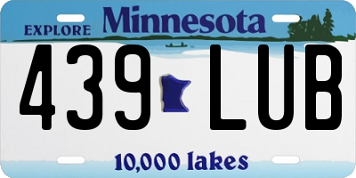 MN license plate 439LUB