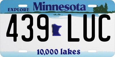 MN license plate 439LUC