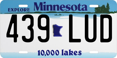 MN license plate 439LUD
