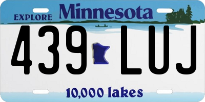 MN license plate 439LUJ
