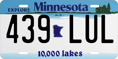MN license plate 439LUL