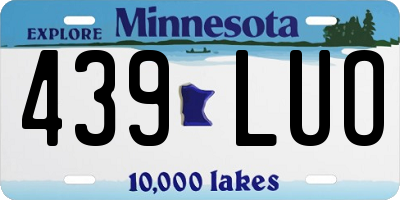 MN license plate 439LUO