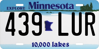MN license plate 439LUR