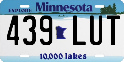 MN license plate 439LUT