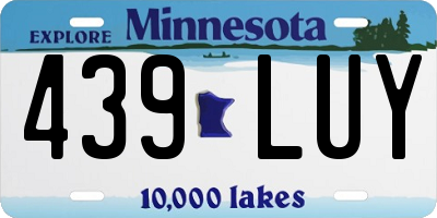 MN license plate 439LUY