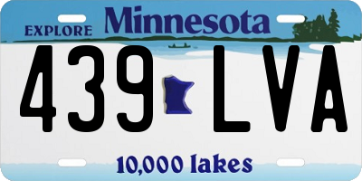 MN license plate 439LVA