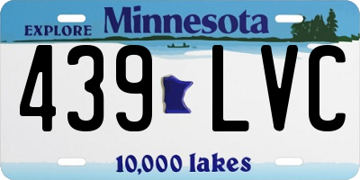MN license plate 439LVC