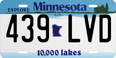 MN license plate 439LVD