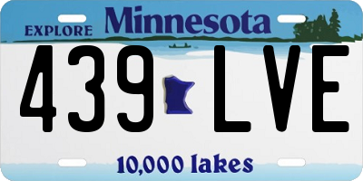 MN license plate 439LVE